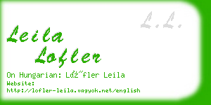 leila lofler business card